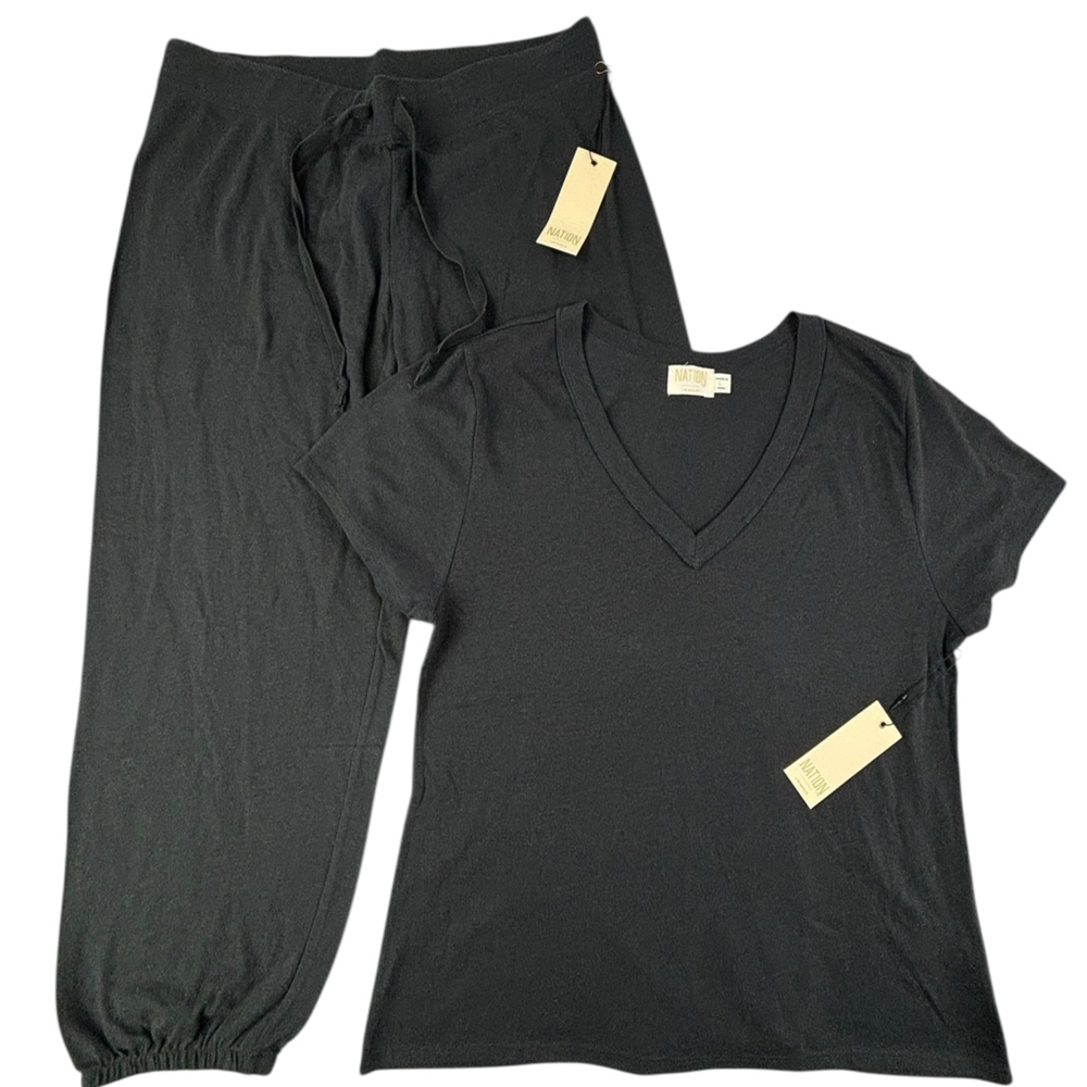 NWT | Nation LTD | Pajama Set | Black | Large